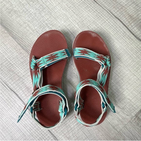 TEVA Women's Midform Universal Sandals Halcon Waterfall, Rust Turquoise Side 6 - Picture 5 of 9